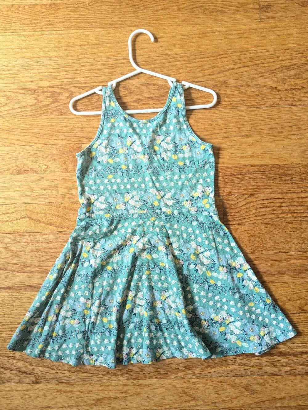 Old Navy Teal Floral Tank Dress for Girls, XS